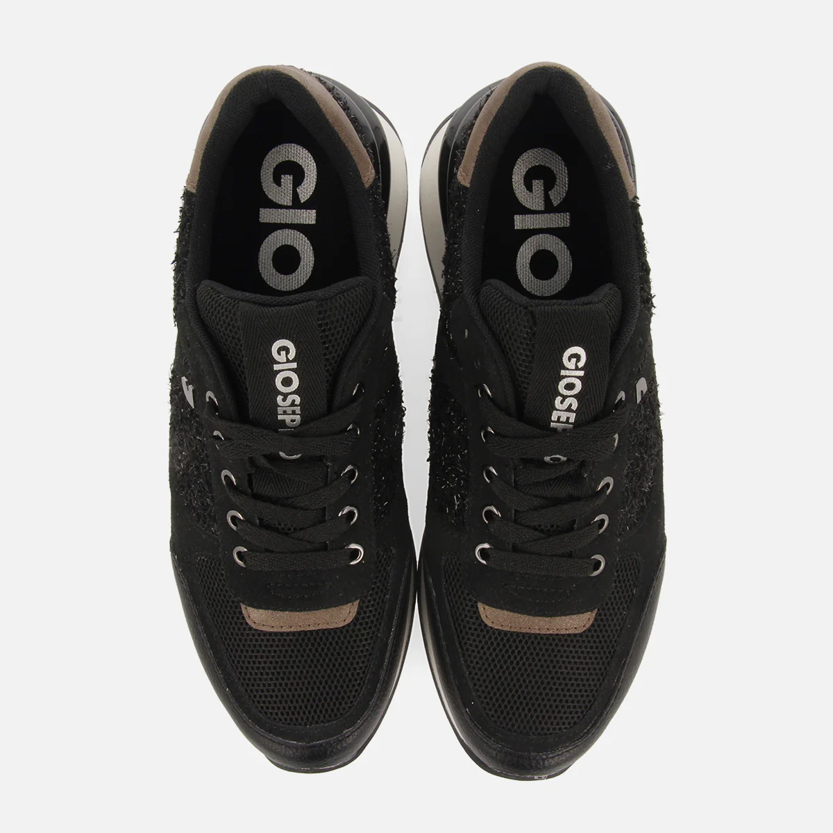 Binsfeld women's black monochrome shiny sneakers - Image 4