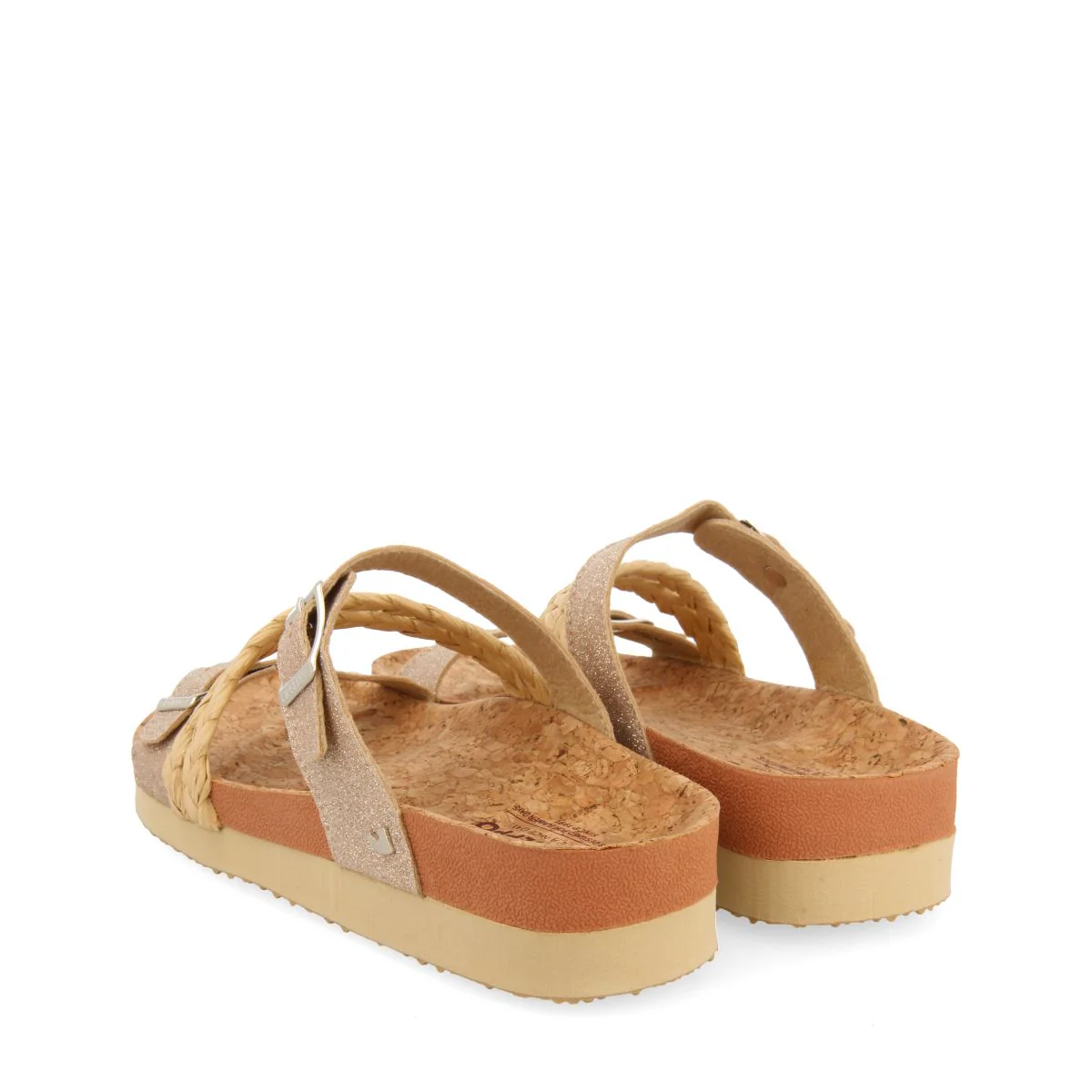 BIO STYLE SANDALS WITH GOLDEN STRAPS AND BUCKLE FOR WOMEN LOUPIAN - Image 4