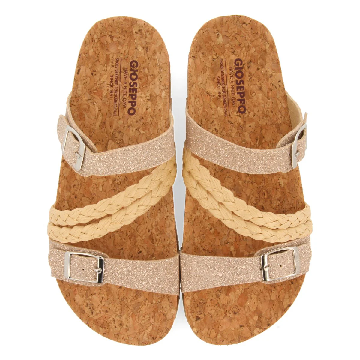 BIO STYLE SANDALS WITH GOLDEN STRAPS AND BUCKLE FOR WOMEN LOUPIAN - Image 5