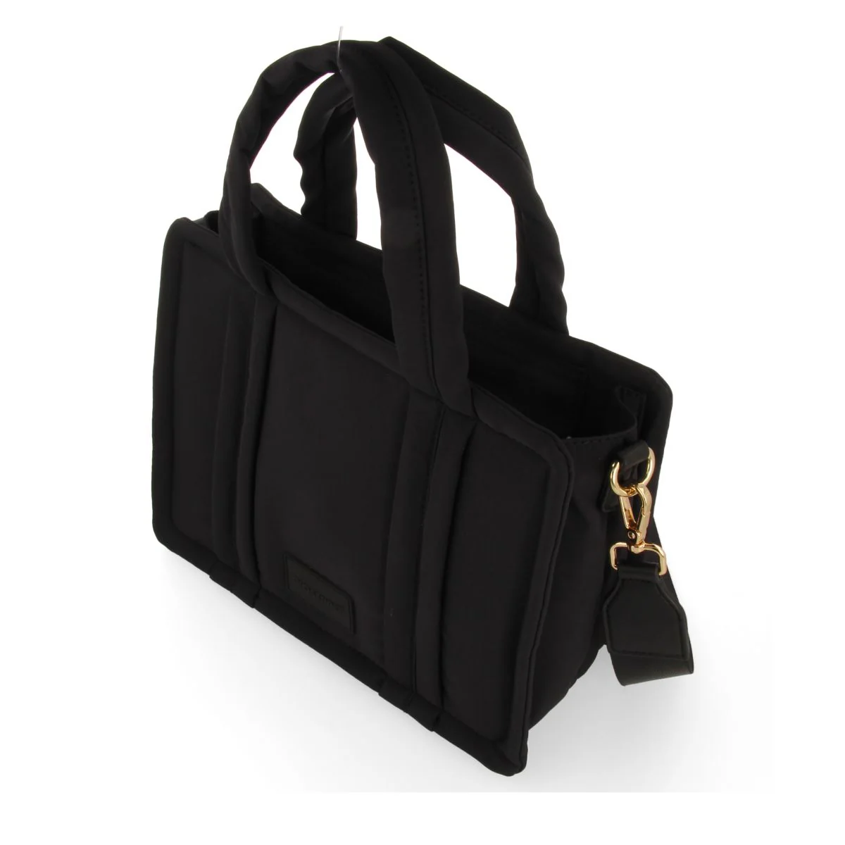 BLACK BAG WITH HANDLES AND SHOULDER STRAP GEREI - Image 4