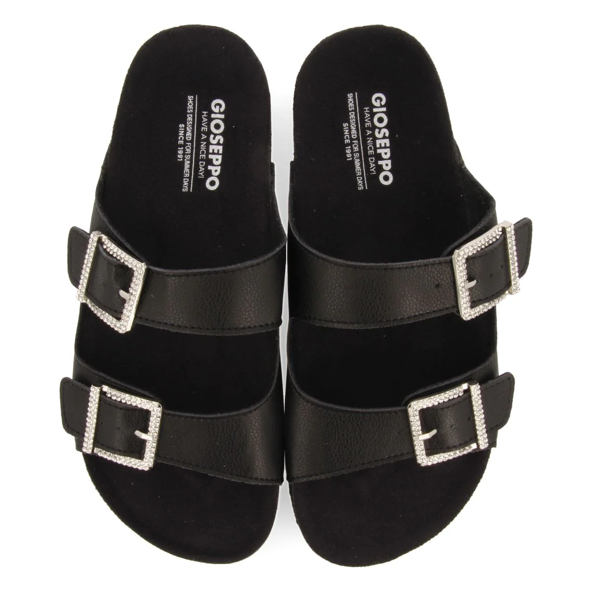 BLACK BIO-STYLE SANDALS WITH STRAPS AND BUCKLE FOR WOMEN ELDRIDGE - Image 2