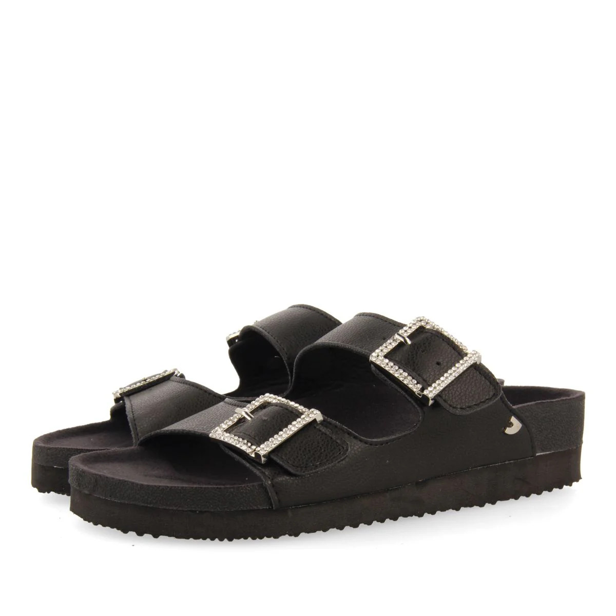 BLACK BIO-STYLE SANDALS WITH STRAPS AND BUCKLE FOR WOMEN ELDRIDGE - Image 4