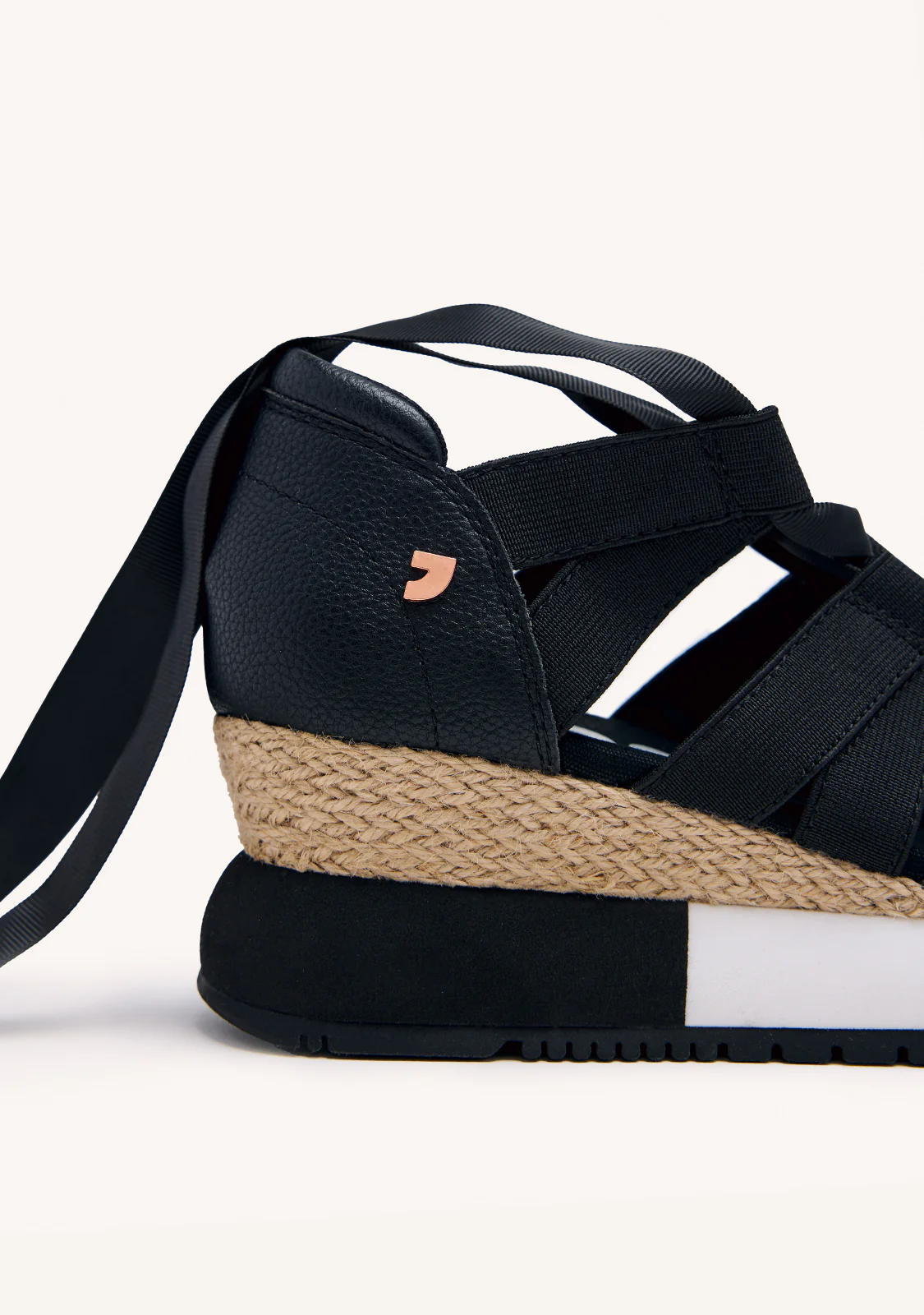 BLACK ESPADRILLE SNEAKERS FOR WOMEN LIZARDA - Image 4