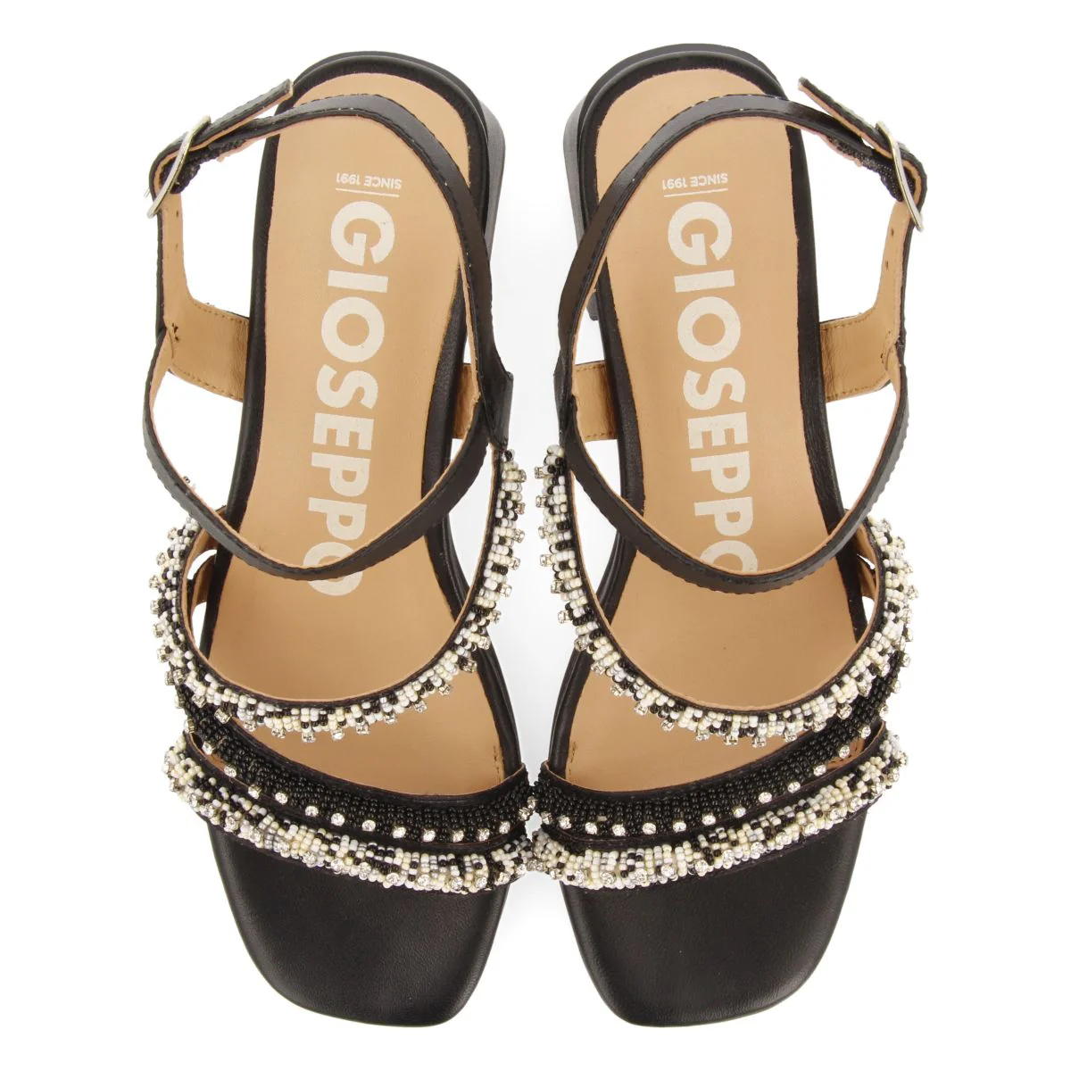 BLACK HEEL SANDALS WITH MULTICOLOR STRAPS AND DETAILS FOR WOMEN BALAO - Image 4
