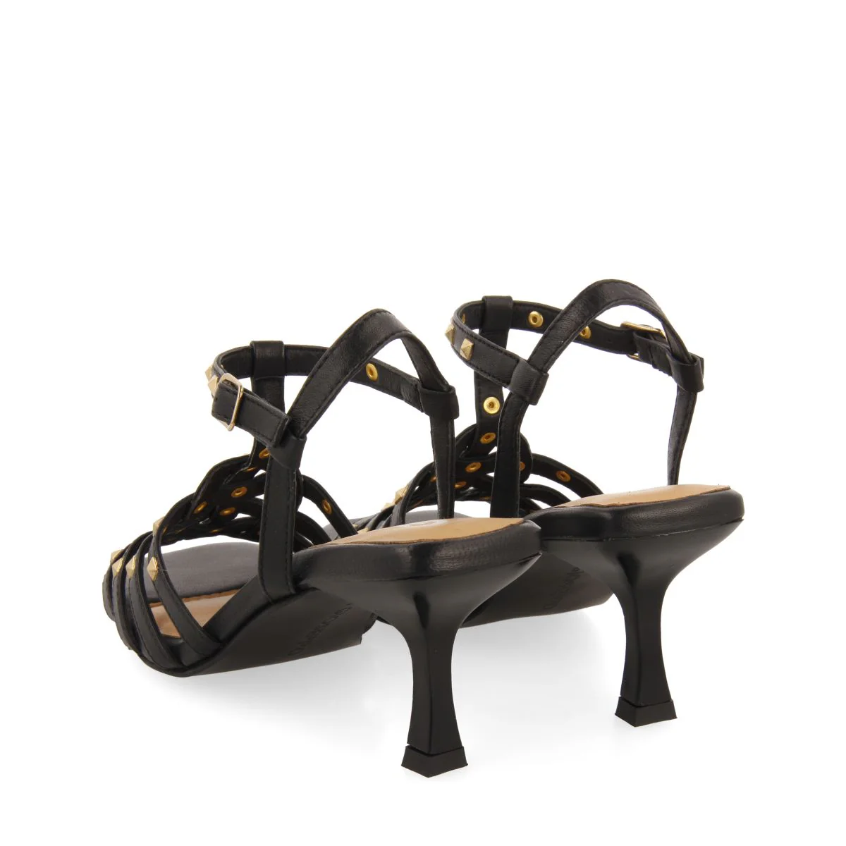 BLACK HEELED SANDALS WITH CRAB TYPE ADORNMENTS FOR WOMEN KRIZEVCI - Image 3