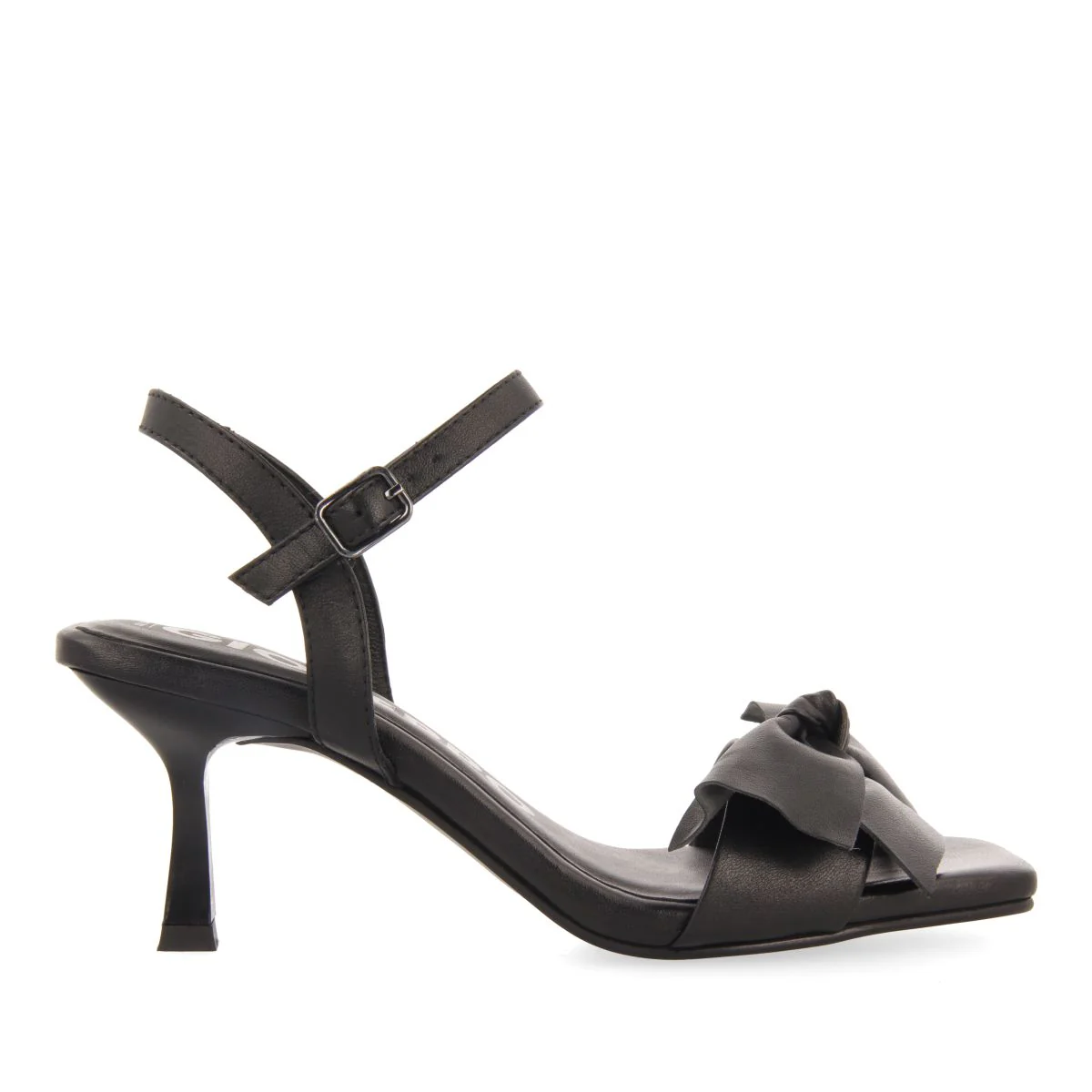 LEATHER HEELED SANDALS BOW PATTI