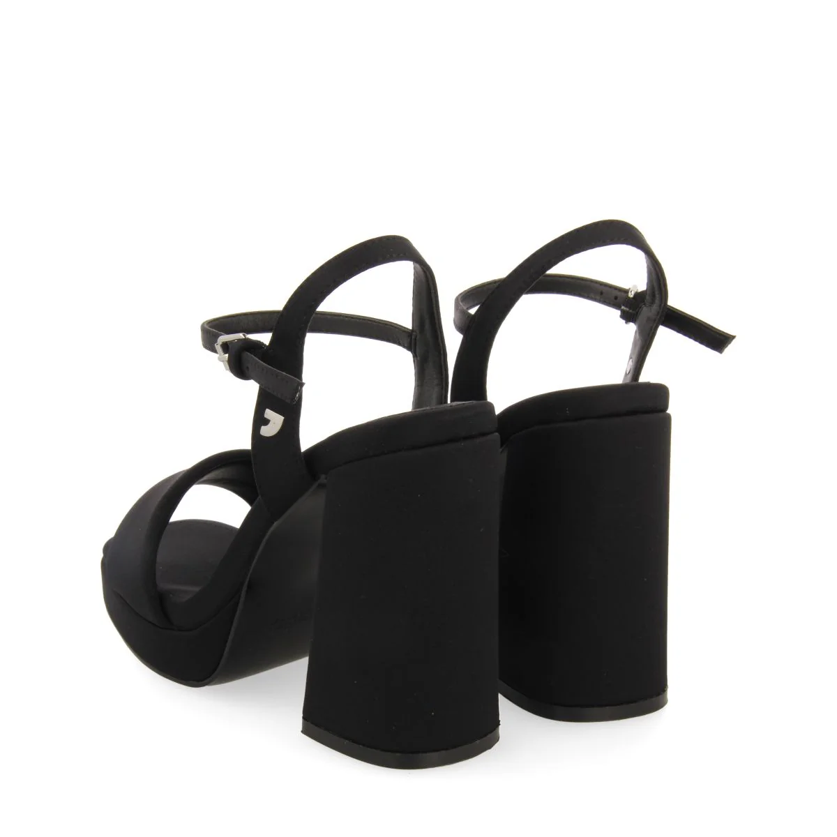BLACK HIGH HEEL SANDALS WITH PADDED STRAP FOR WOMEN DENTON - Image 3