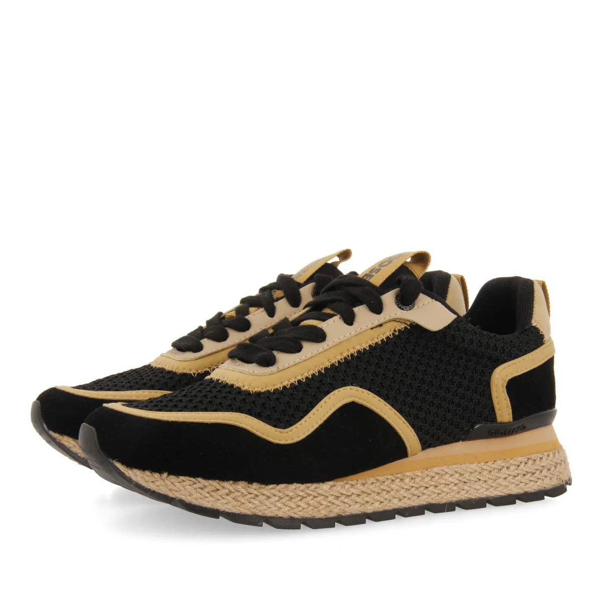 BLACK MEDITERRANEAN STYLE SNEAKERS FOR WOMEN RUKAJ - Image 3