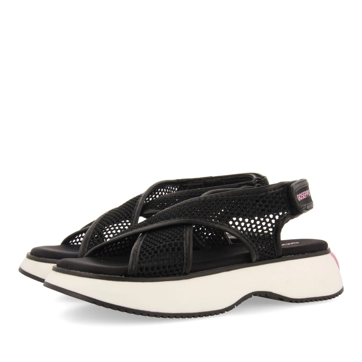 BLACK MESH SPORTS SANDALS FOR WOMEN VALDINA - Image 2