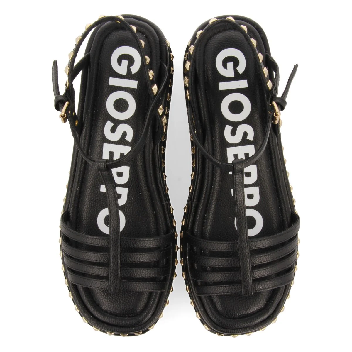 BLACK PLATFORM SANDALS WITH STUD DETAIL FOR WOMEN KLANKEK - Image 4