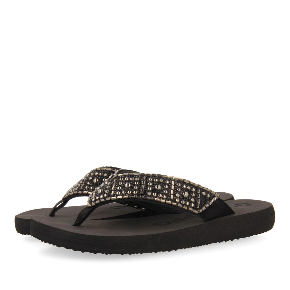 BLACK SANDALS WITH CRYSTAL EMBELLISHMENT FOR WOMEN ASHLAND - Image 2