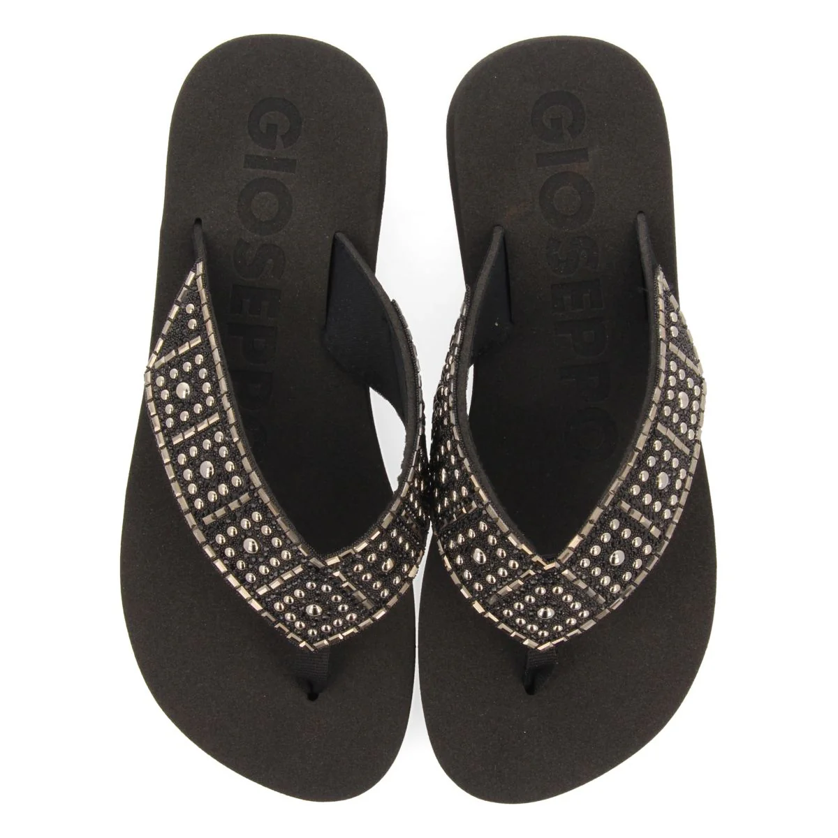 BLACK SANDALS WITH CRYSTAL EMBELLISHMENT FOR WOMEN ASHLAND - Image 4