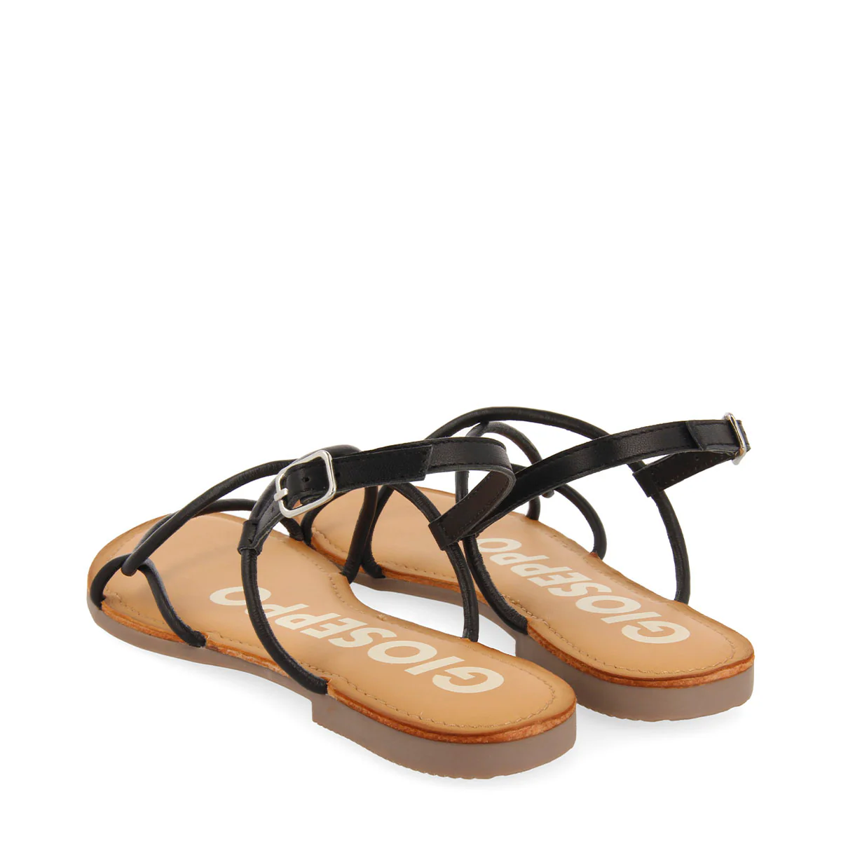 BLACK SANDALS WITH THIN STRAPS FOR WOMAN GUIRA - Image 3