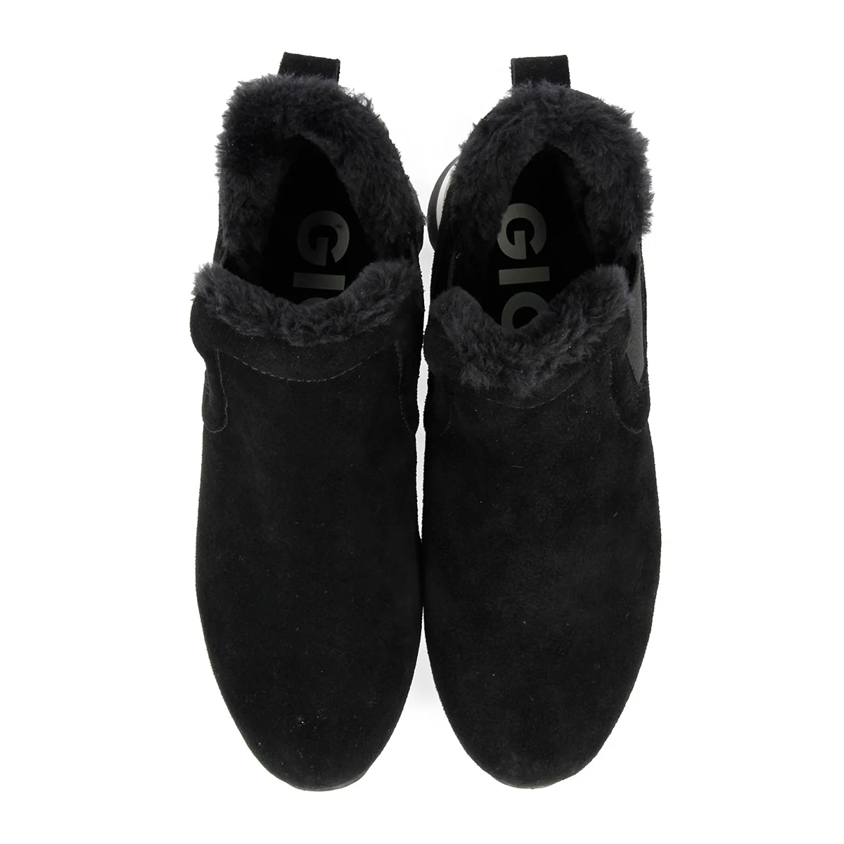 Black sneakers ankle boots slip style with mini wedge for woman ECKERO - Image 2