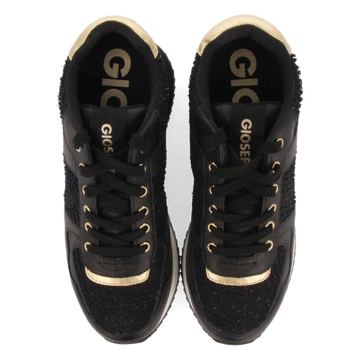 BLACK SNEAKERS FOR WOMEN BAZINE - Image 2