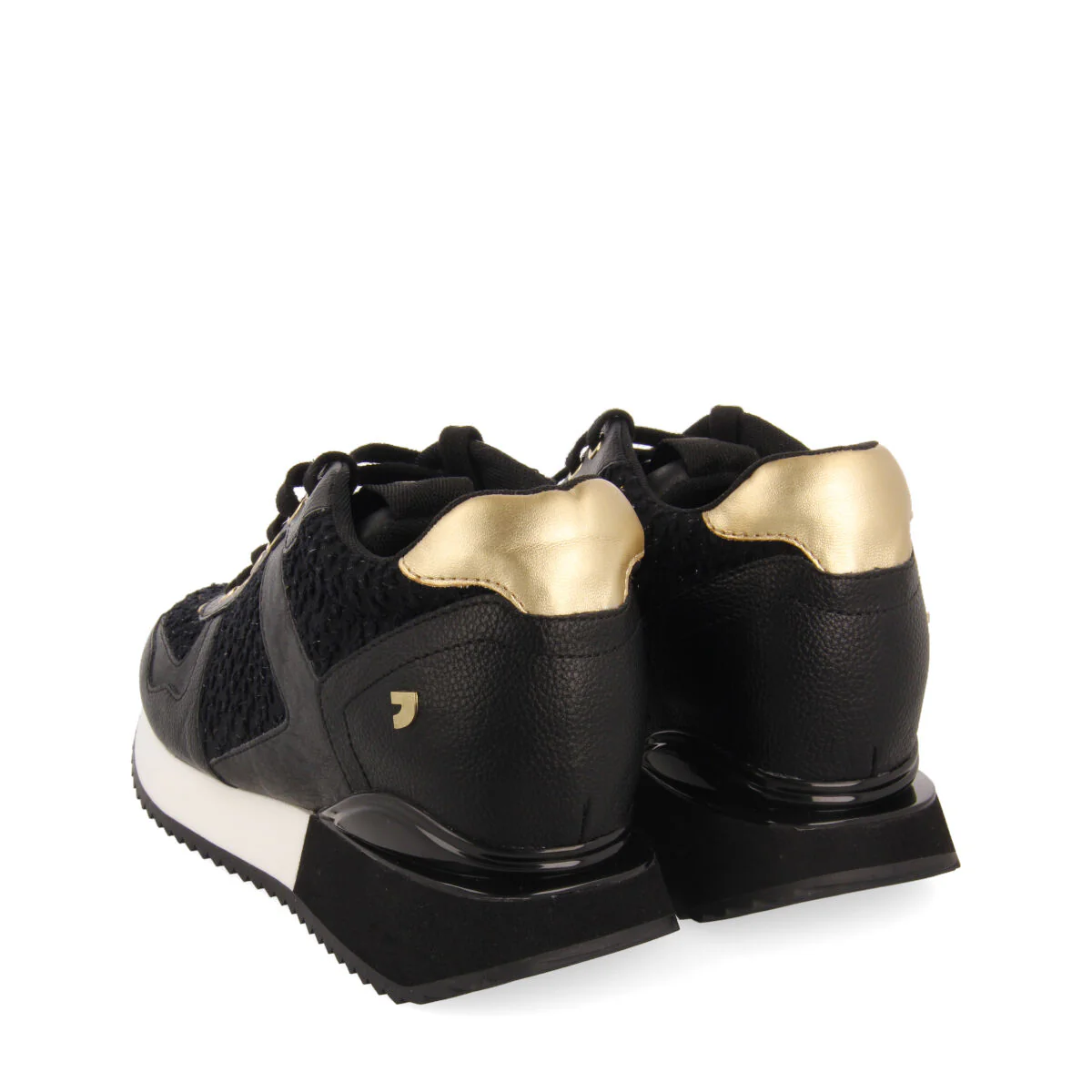 BLACK SNEAKERS FOR WOMEN BAZINE - Image 3