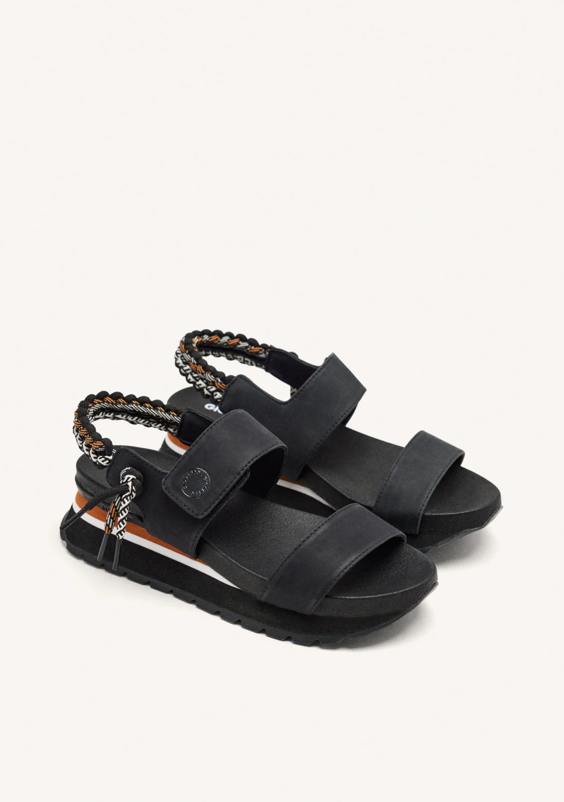 BLACK SPORTS SANDALS WITH MULTICOLOR REAR DETAIL FOR WOMEN AUSTELL - Image 2