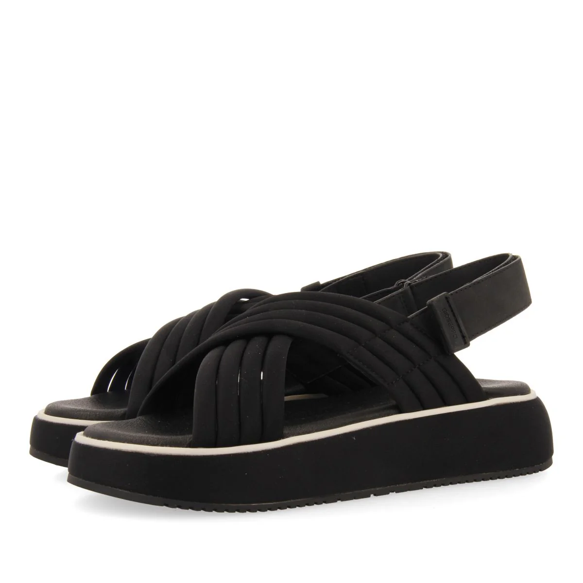 BLACK SPORTS SANDALS WITH PLATFORM FOR WOMEN BRYHER - Image 3