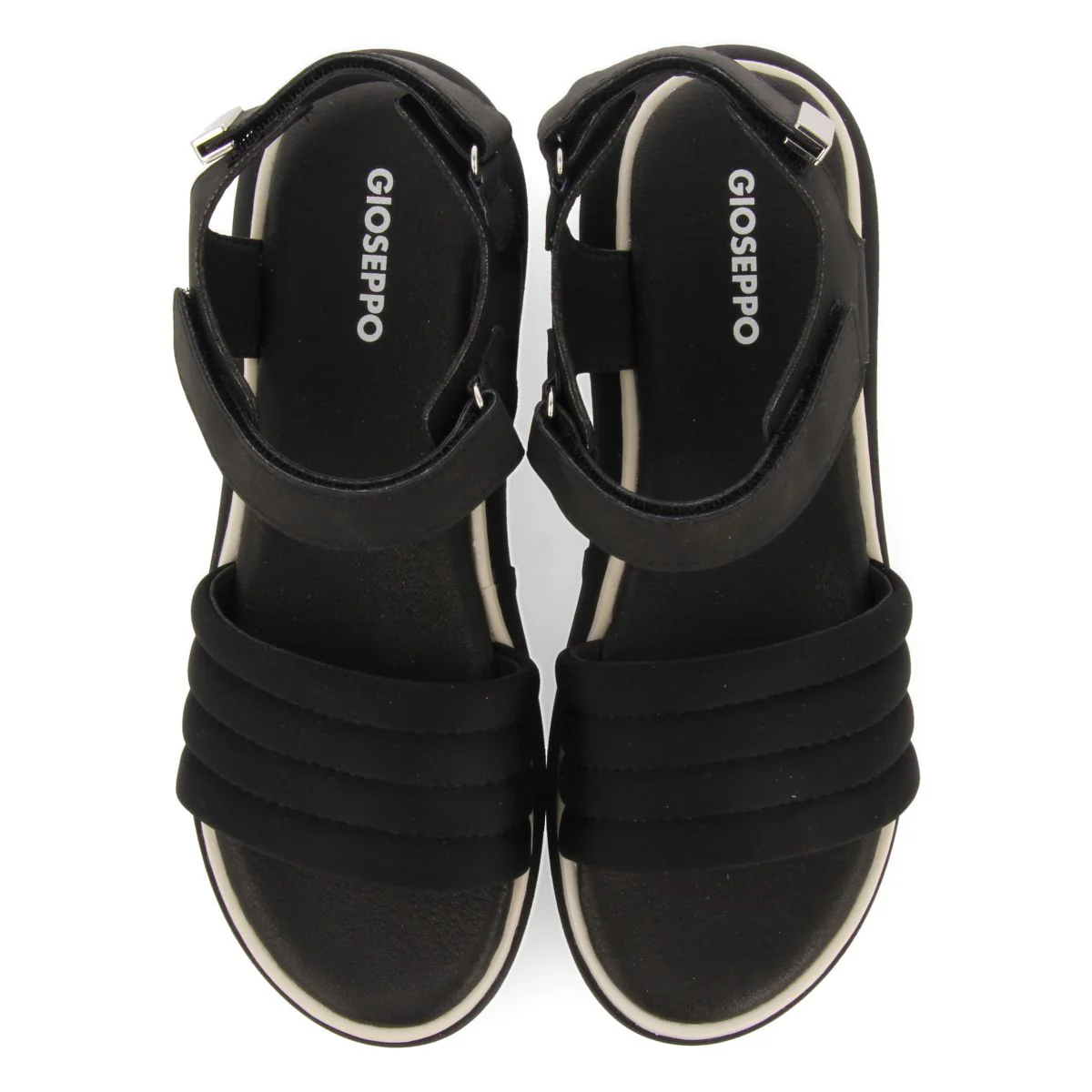 BLACK SPORTS SANDALS WITH PLATFORM FOR WOMEN CHEVAL - Image 4