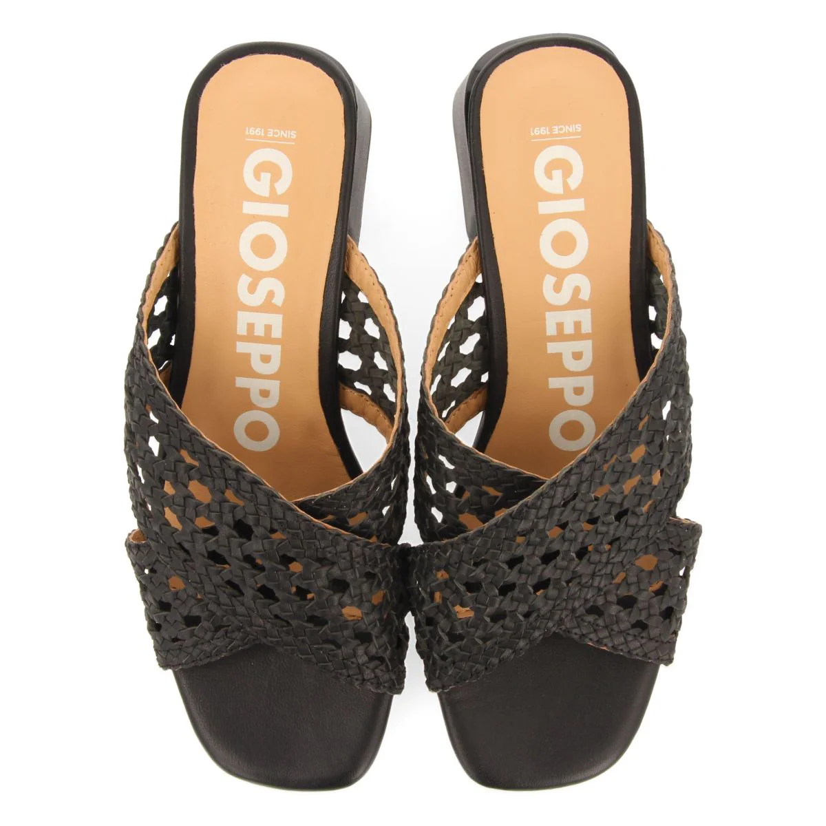 BLACK UNHEELED SANDALS WITH BRAIDED DETAILS FOR WOMEN CLARCONA - Image 5