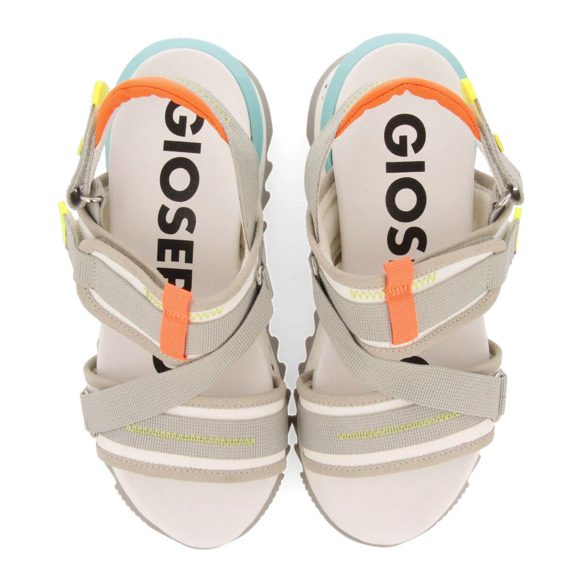 Blaru women's sporty white and grey sandals - Image 4