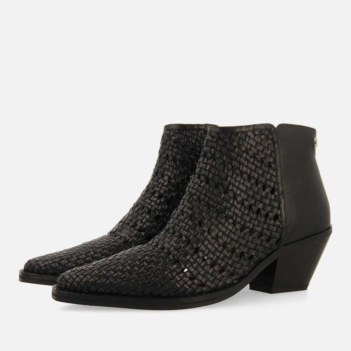 BRAIDED COWBOY BOOTS WITH LEATHER HEEL LIVONIA - Image 2