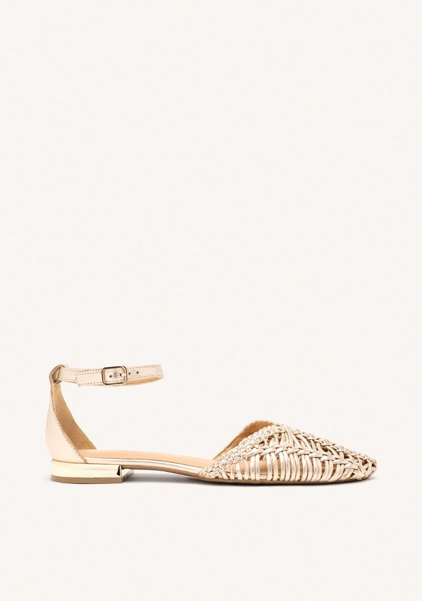 BRAIDED LEATHER BALLET FLATS BINGHAM