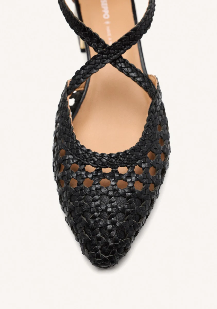 BRAIDED LEATHER BALLET FLATS  BRILLION - Image 4