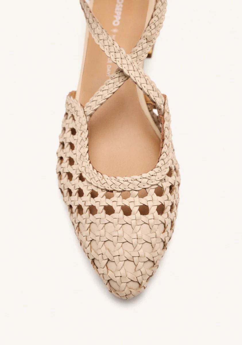 BRAIDED LEATHER BALLET FLATS  BRILLION - Image 3