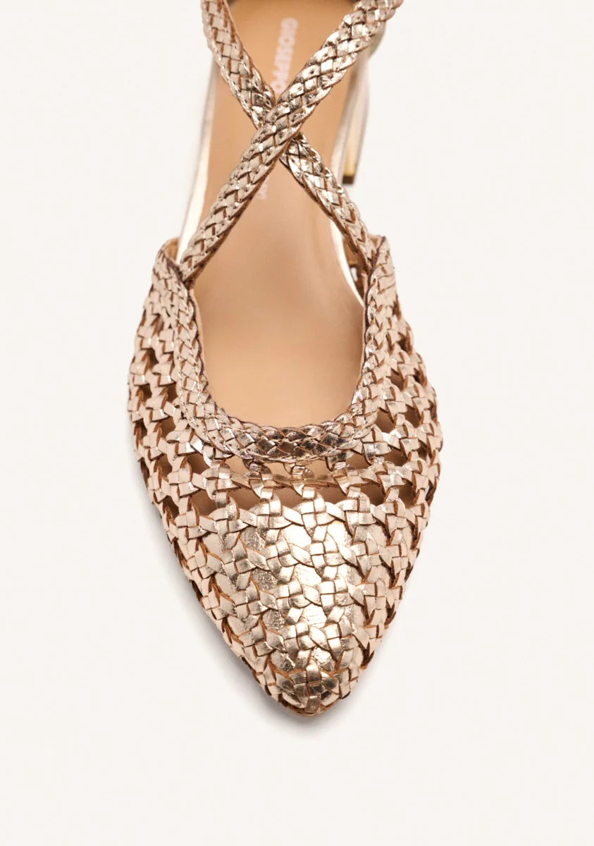 BRAIDED LEATHER BALLET FLATS BRILLION - Image 3