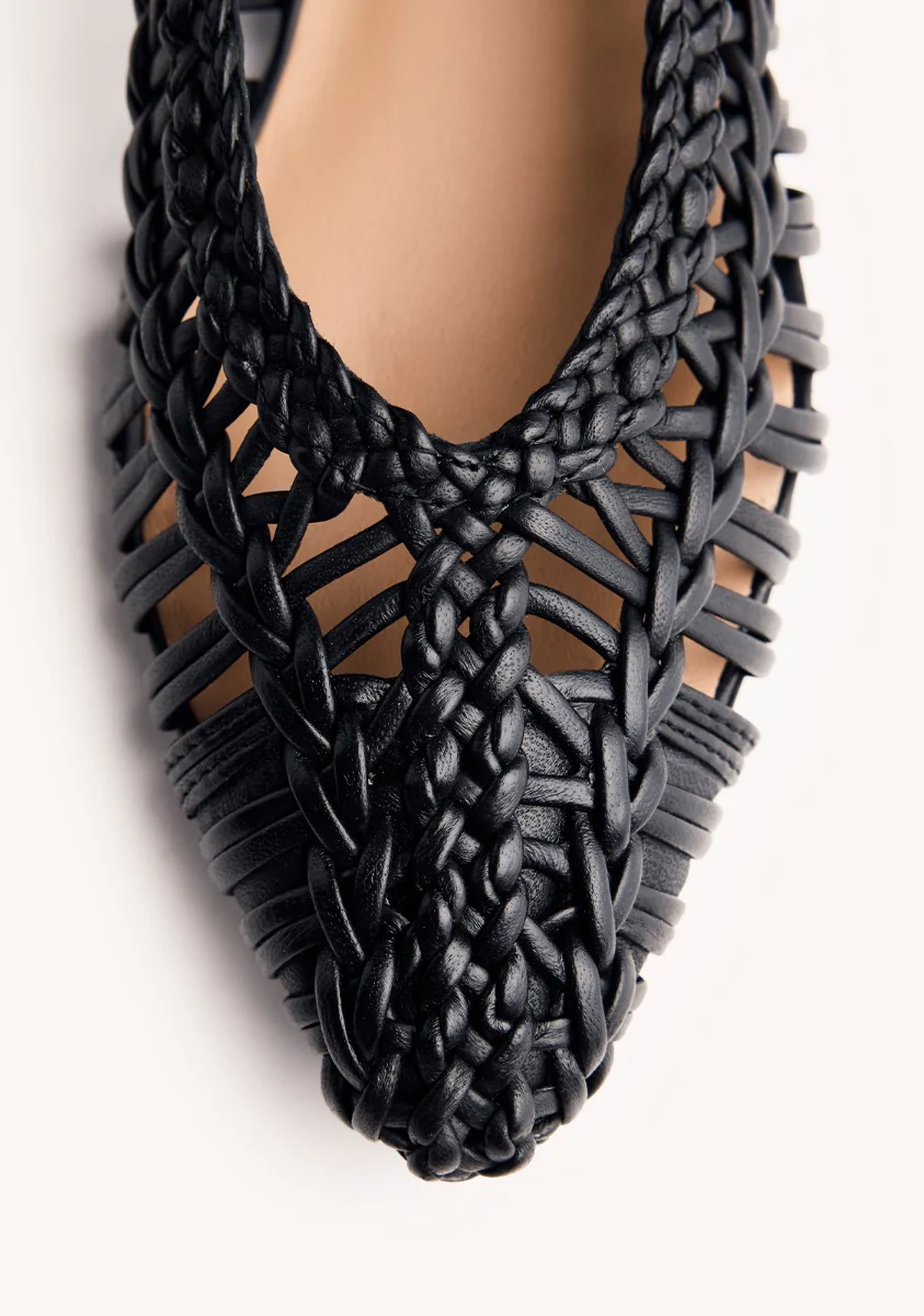 BRAIDED LEATHER BALLET FLATS FAYSTON - Image 3