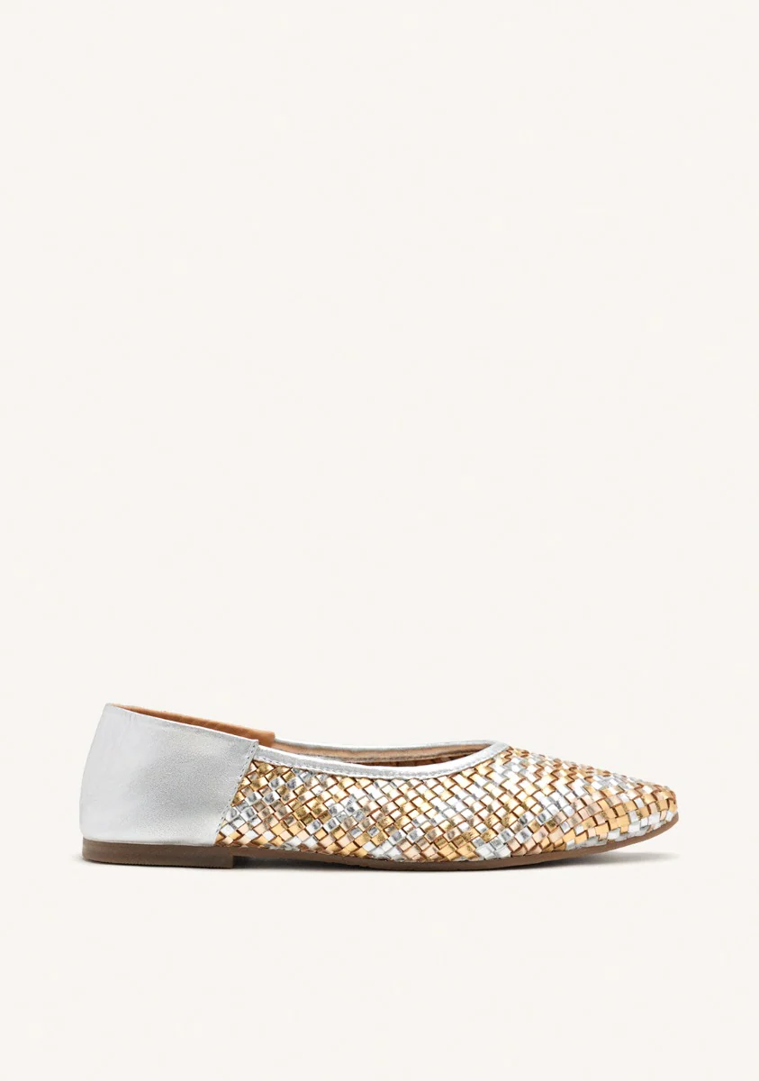 BRAIDED LEATHER BALLET FLATS HERSEY