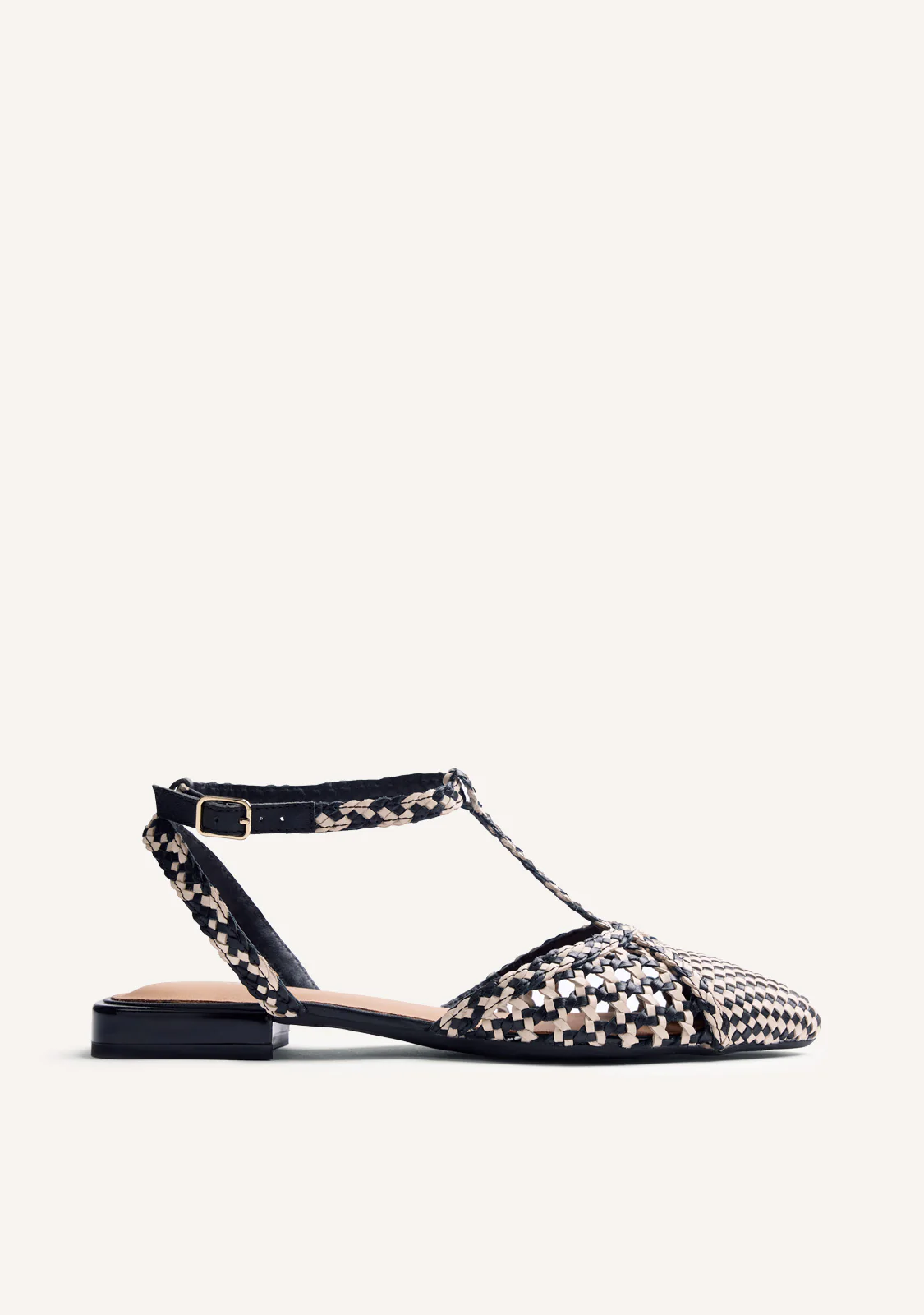 BRAIDED LEATHER BALLET FLATS JHELUM