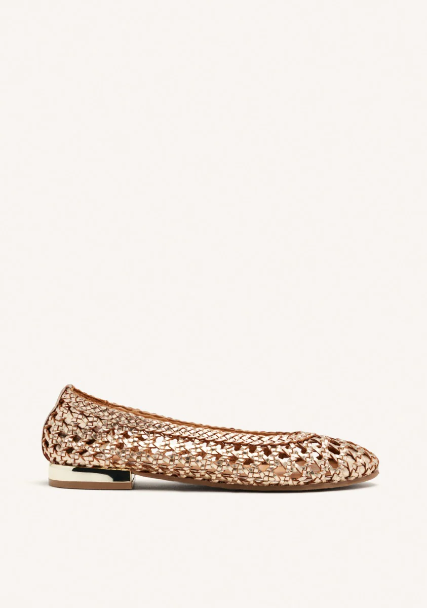 BRAIDED LEATHER BALLET FLATS LORAIN