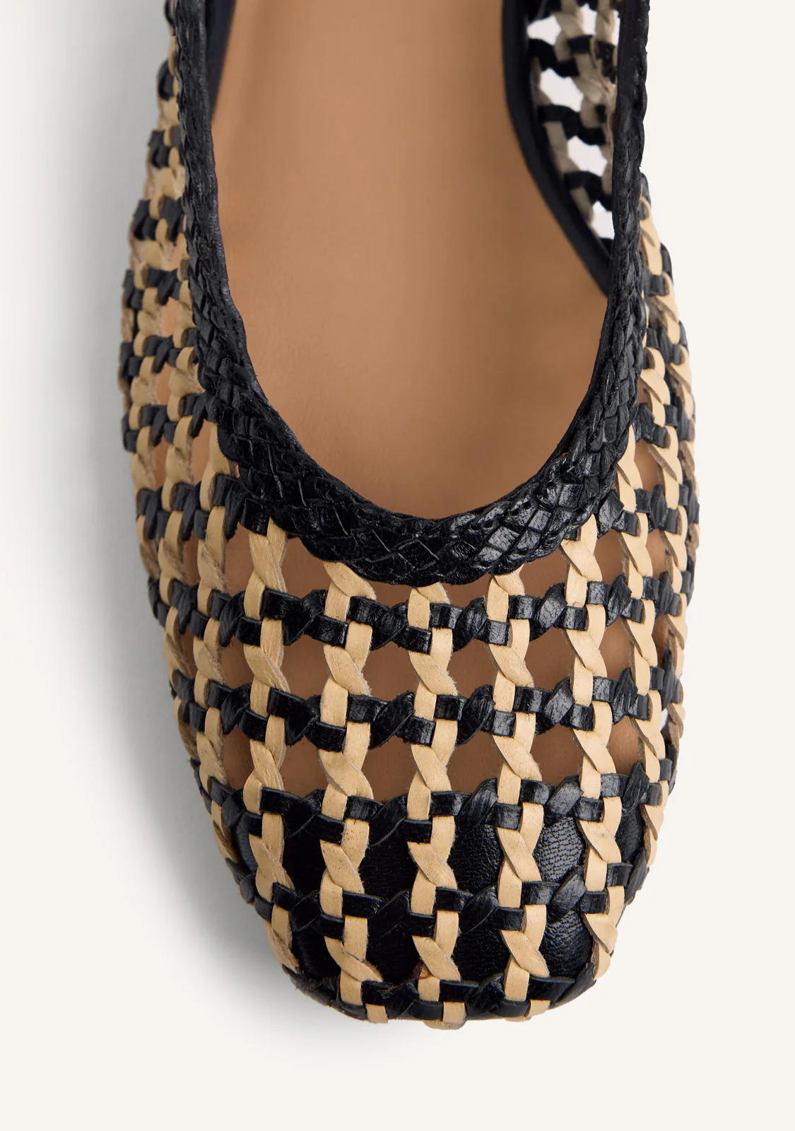 BRAIDED LEATHER BALLET FLATS WENDELL - Image 3