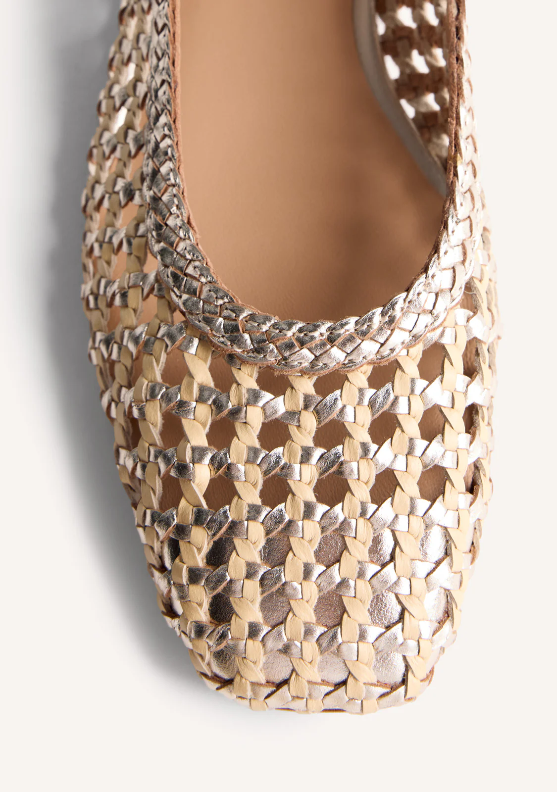 BRAIDED LEATHER BALLET FLATS WENDELL - Image 3