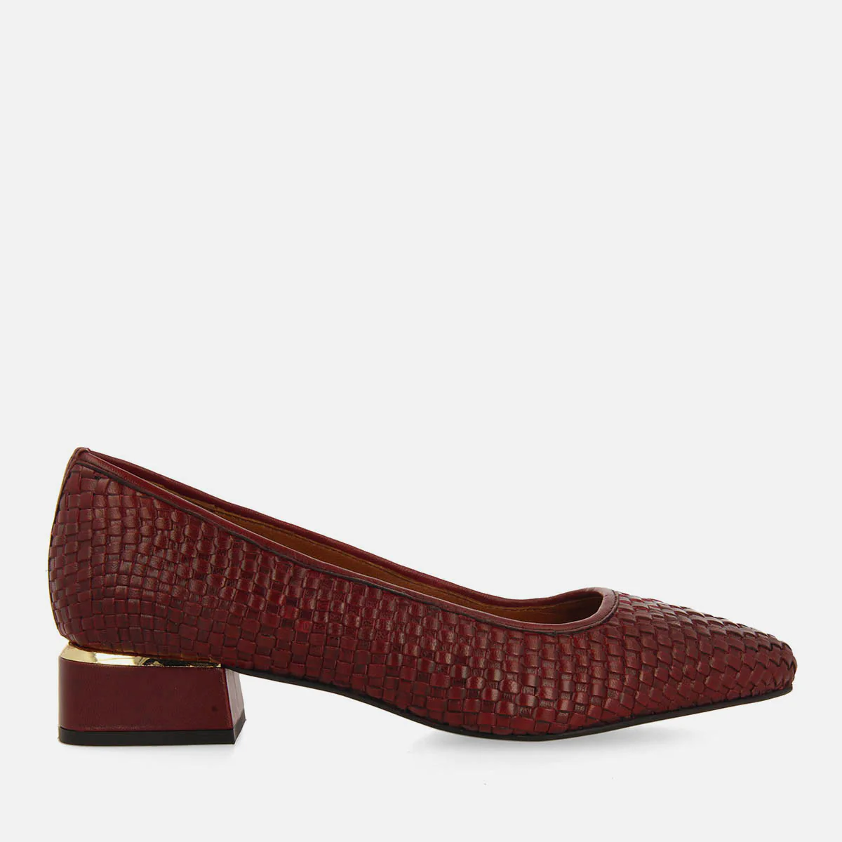 BRAIDED LEATHER COURT SHOES BY KOMADI