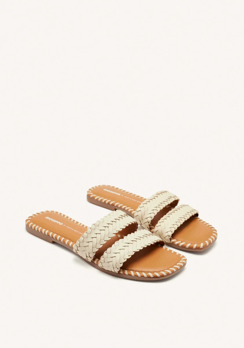 BRAIDED LEATHER FLAT SANDALS PERHAM - Image 2
