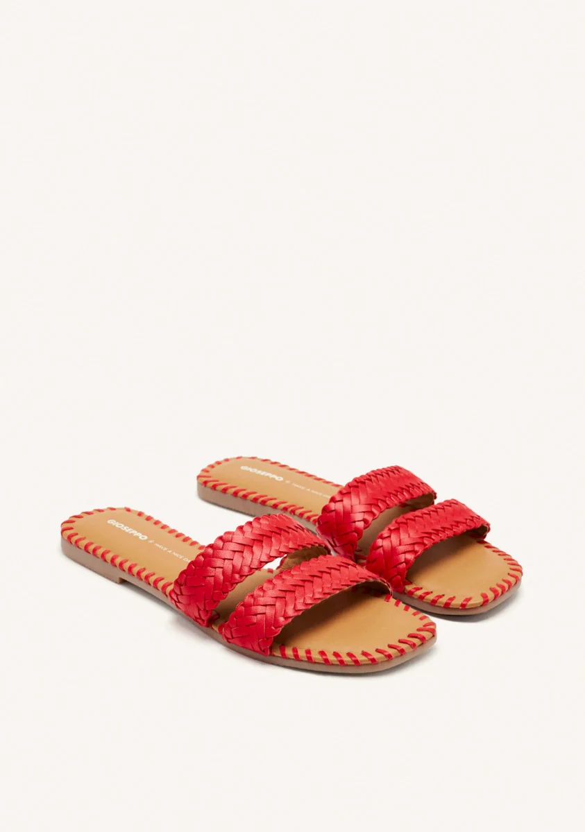 BRAIDED LEATHER FLAT SANDALS PERHAM - Image 2