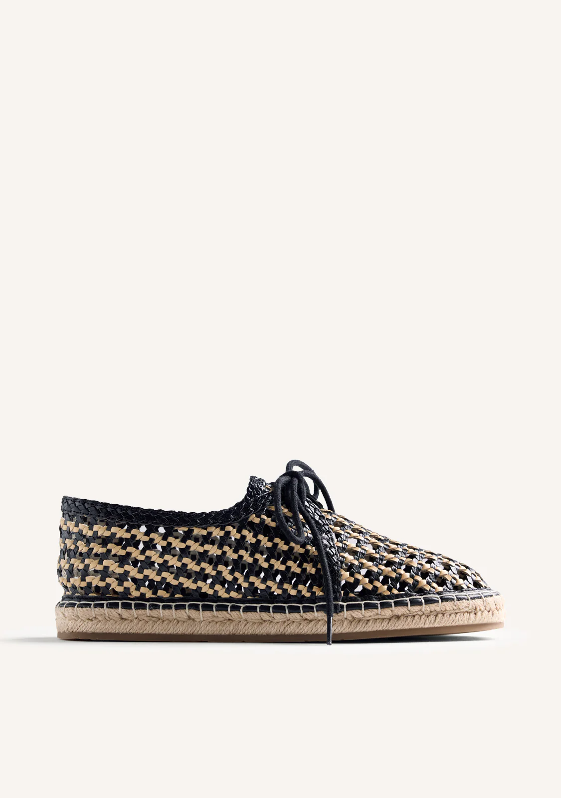 BRAIDED LEATHER FLAT SHOES WAYZATA