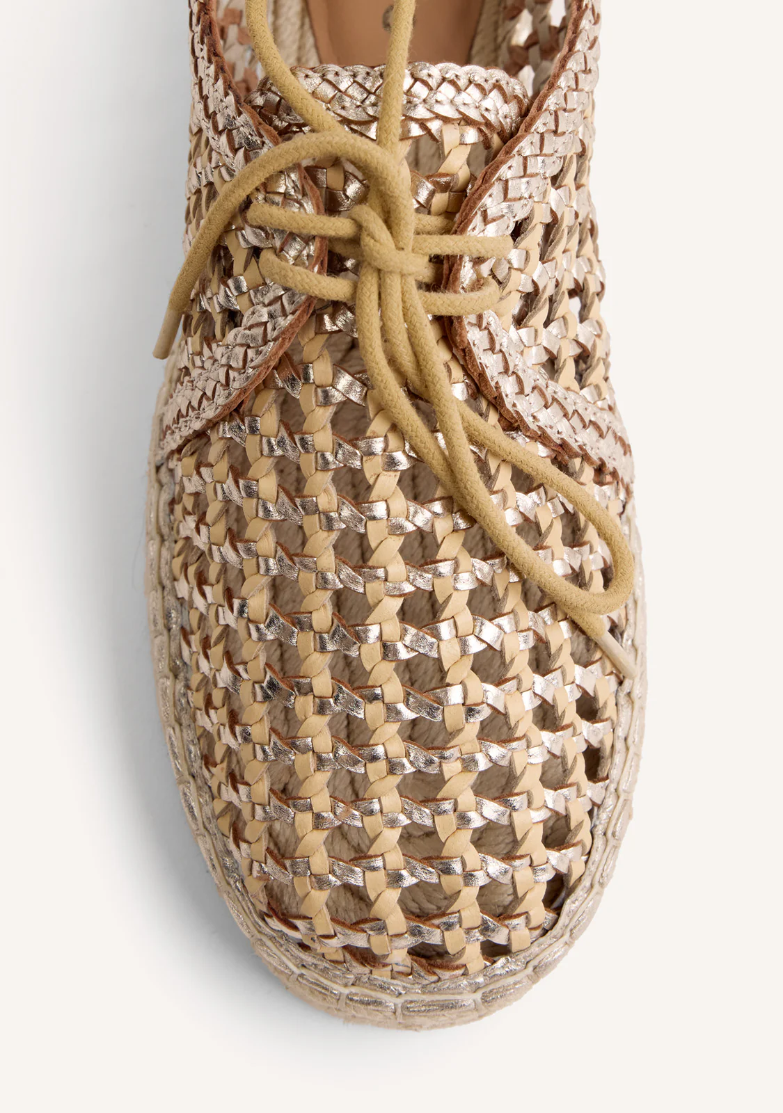 BRAIDED LEATHER FLAT SHOES WAYZATA - Image 3