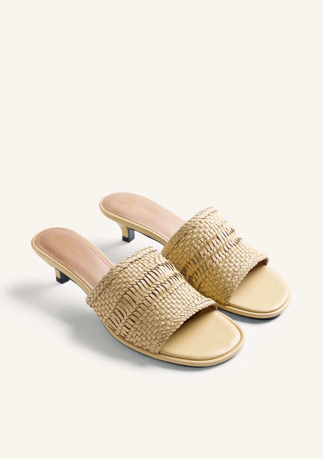 BRAIDED LEATHER HEELED MULE SANDALS BALKAN - Image 2