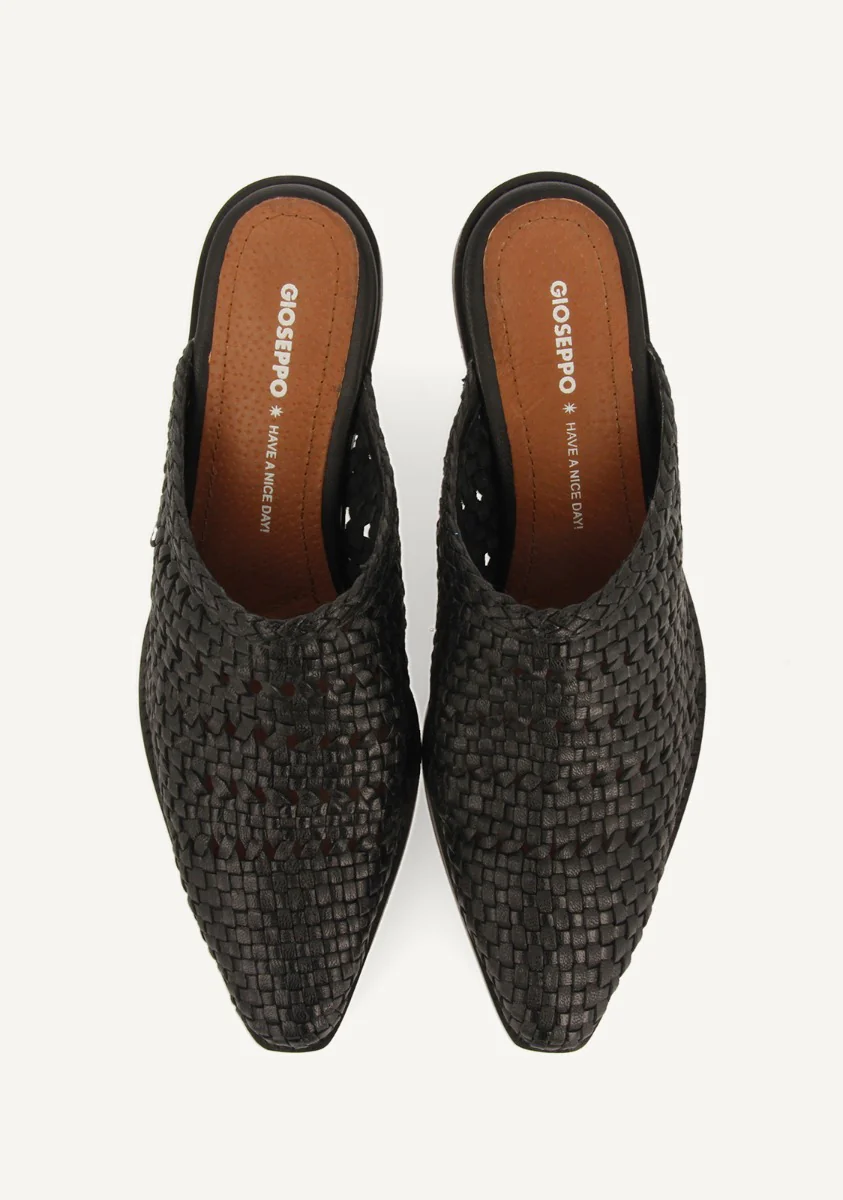BRAIDED LEATHER HEELED MULES TYRONE - Image 4