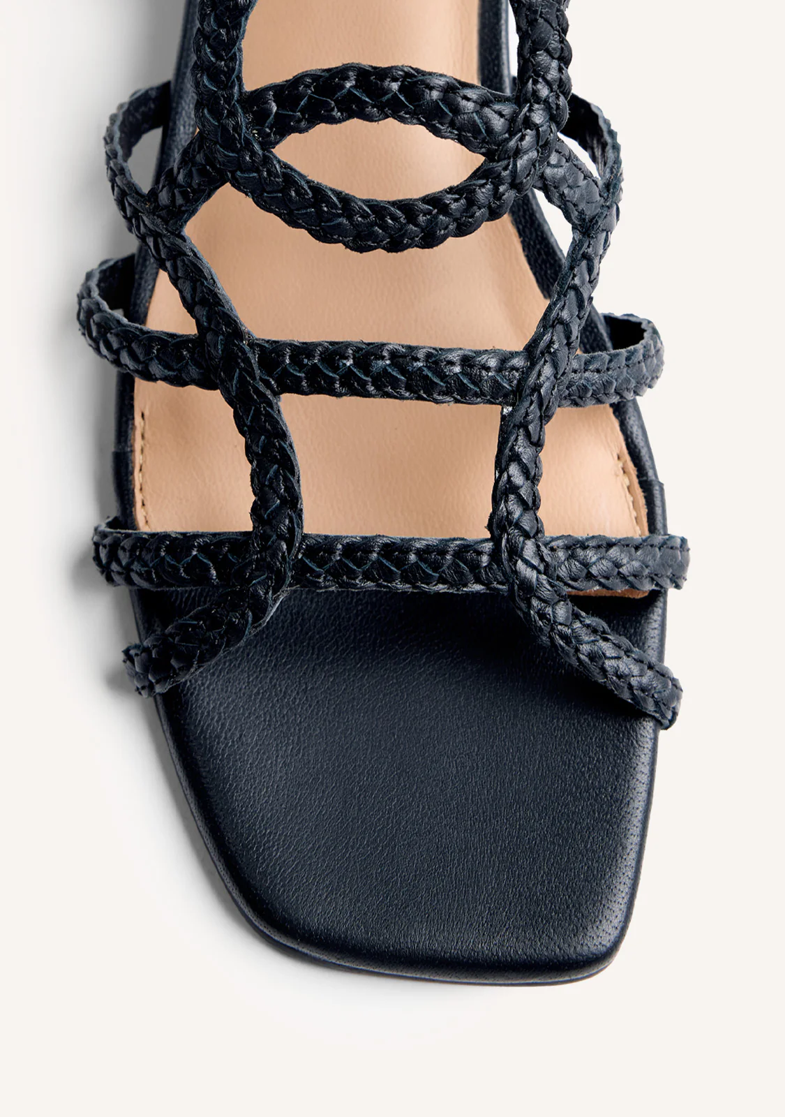 BRAIDED LEATHER HEELED SANDALS BILICE - Image 3