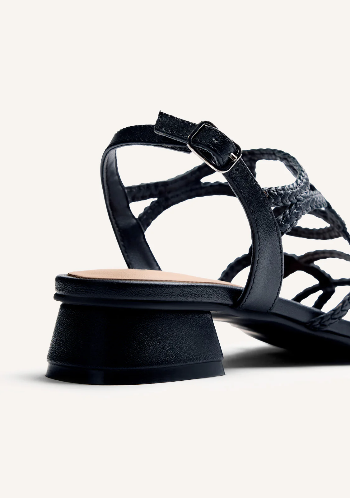 BRAIDED LEATHER HEELED SANDALS BILICE - Image 4