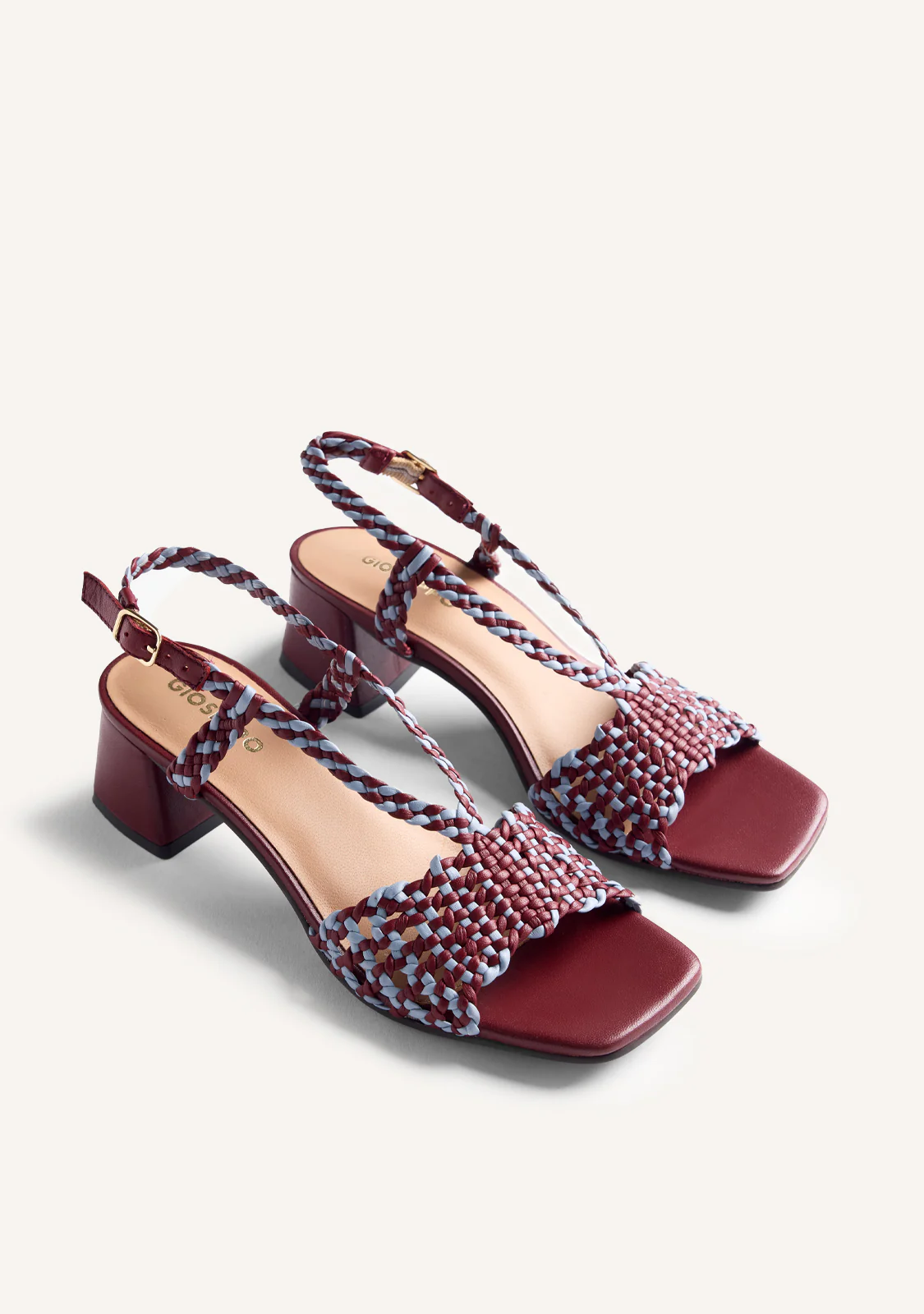 BRAIDED LEATHER HEELED SANDALS BORONGAN - Image 2