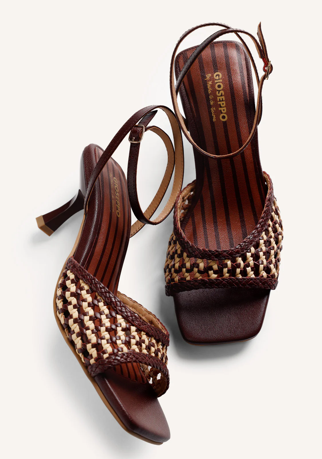 BRAIDED LEATHER HEELED SANDALS BY MARÍA G. DE JAIME - Image 6