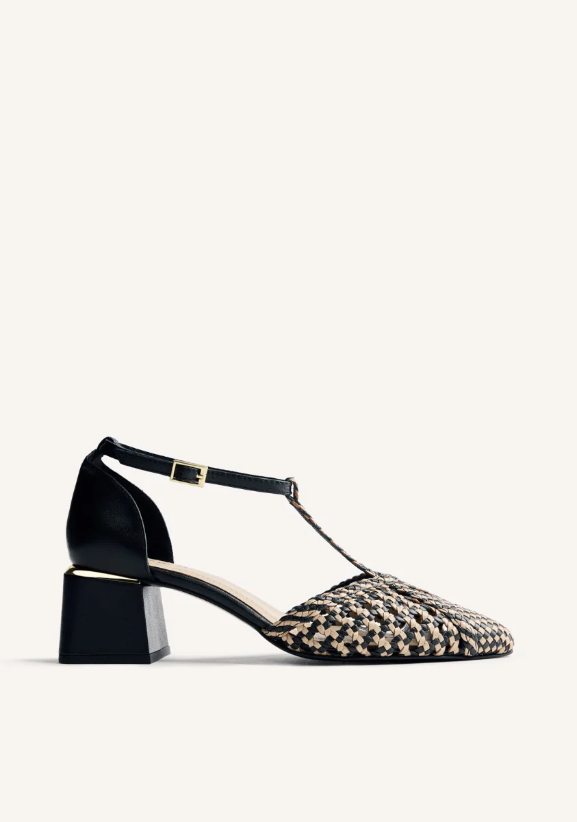 BRAIDED LEATHER HEELED SHOES BOYNE