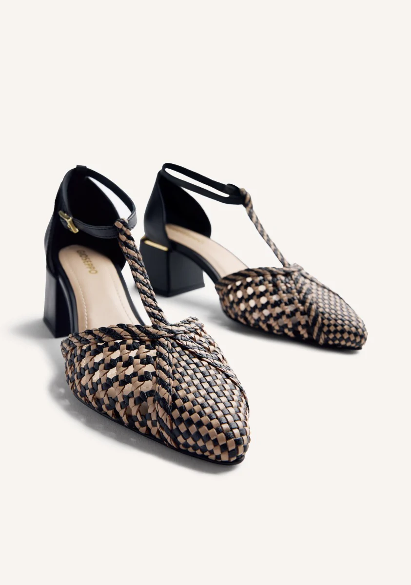 BRAIDED LEATHER HEELED SHOES BOYNE - Image 6
