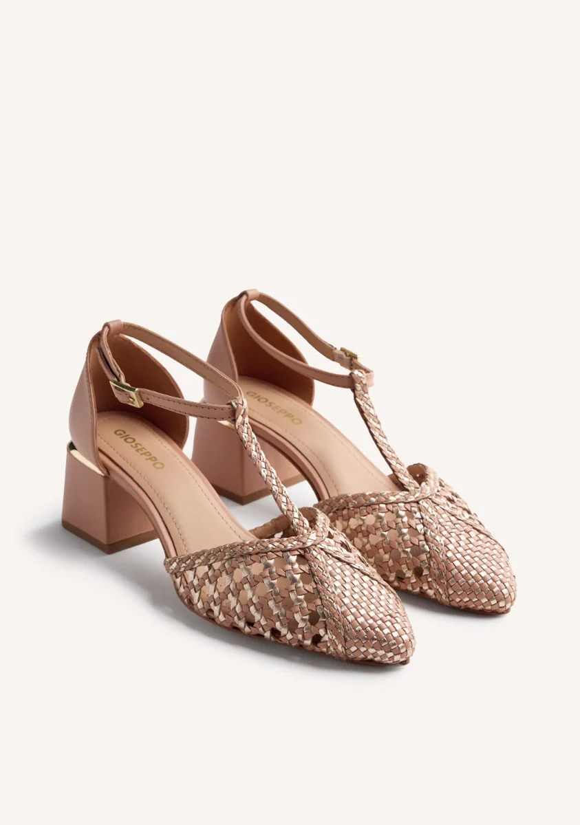 BRAIDED LEATHER HEELED SHOES BOYNE - Image 2